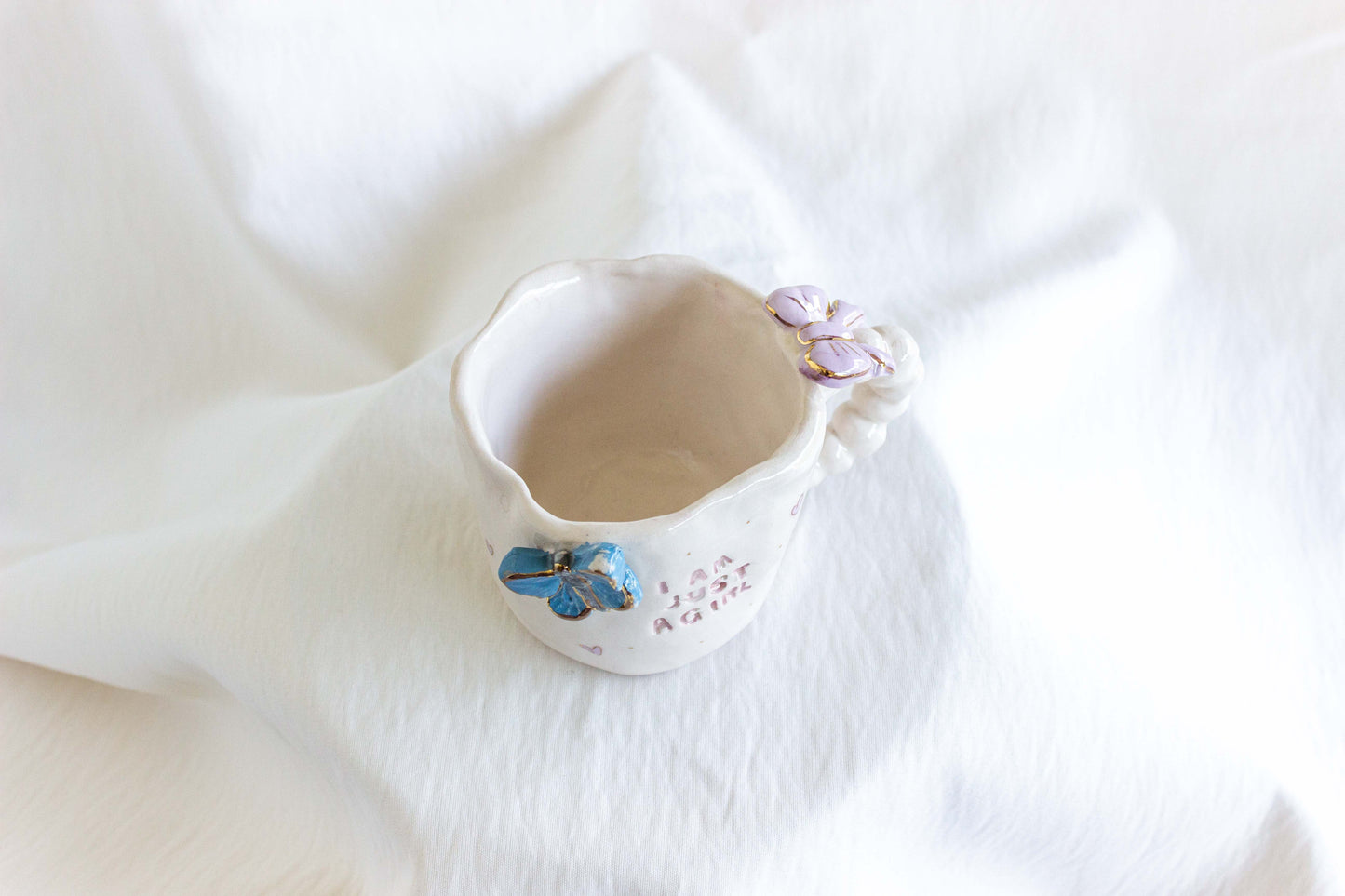 I'm Just a Girl Mug ππΈ 24k gold lustre