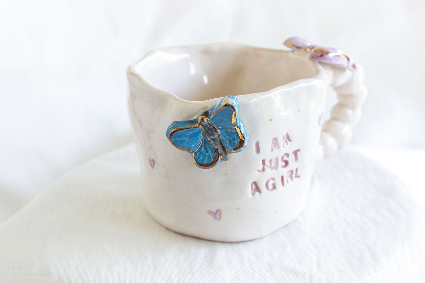 I'm Just a Girl Mug ππΈ 24k gold lustre
