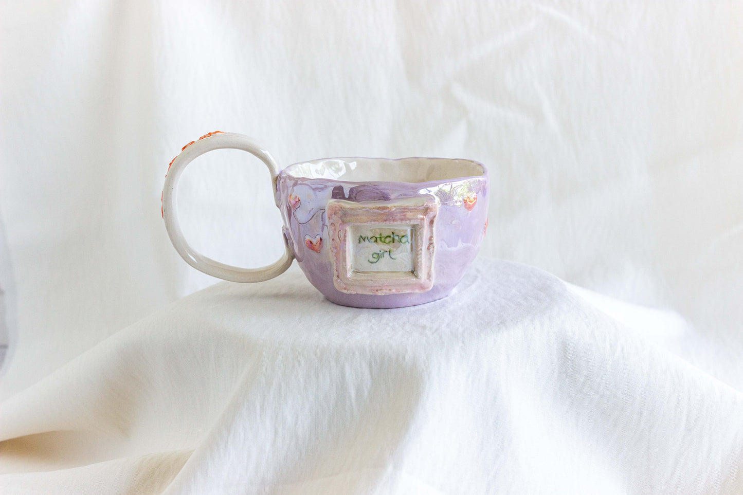 Matcha Girl Mug, Mother of Pearl Lustre πΏπ