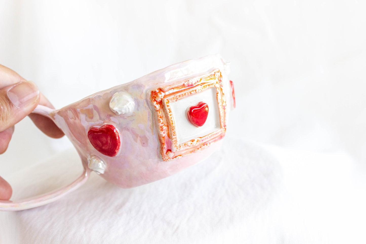 Cuore Mio Mug, Mother of Pearl Lustre ππ