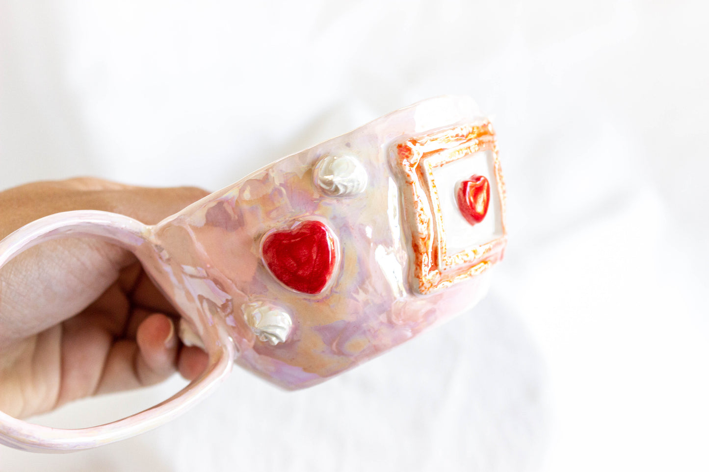 Cuore Mio Mug, Mother of Pearl Lustre ππ