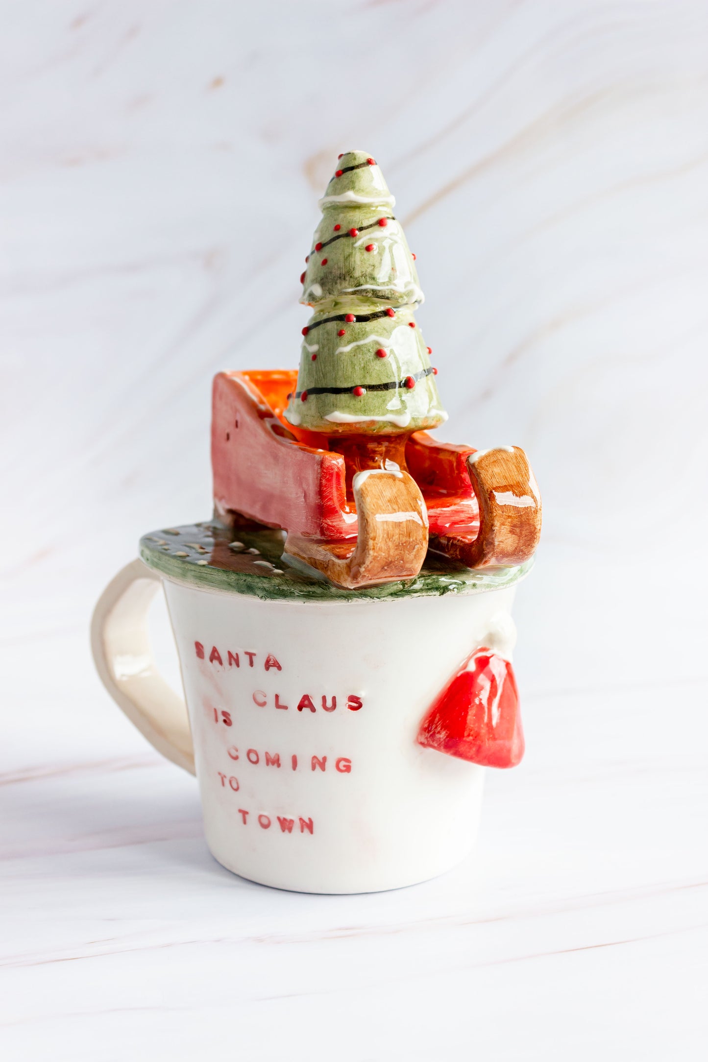 Santa Claus is Coming To Town Mug with the Lid 🦌🛷