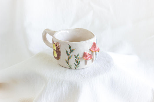 Cottage House Mug, 24k Gold Lustre 🍄✨
