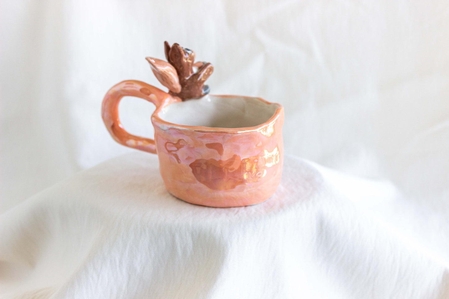 Oh My Squirrel Mug, Mother of Pearl Lustre ✨🐿️🥜