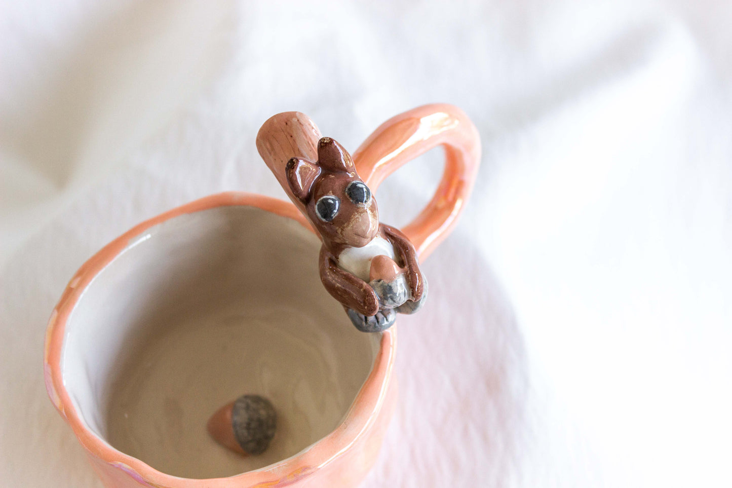 Oh My Squirrel Mug, Mother of Pearl Lustre ✨🐿️🥜