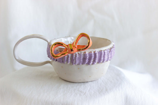 Ribbon Ribbon Mug, 24k Gold Lustre 🎀💗