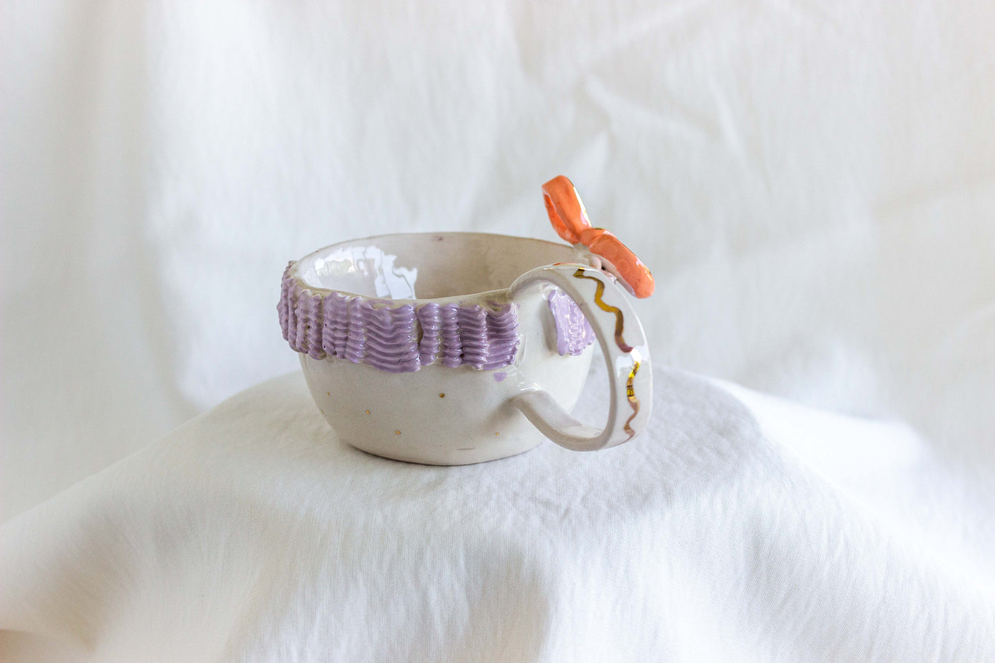 Ribbon Ribbon Mug, 24k Gold Lustre 🎀💗