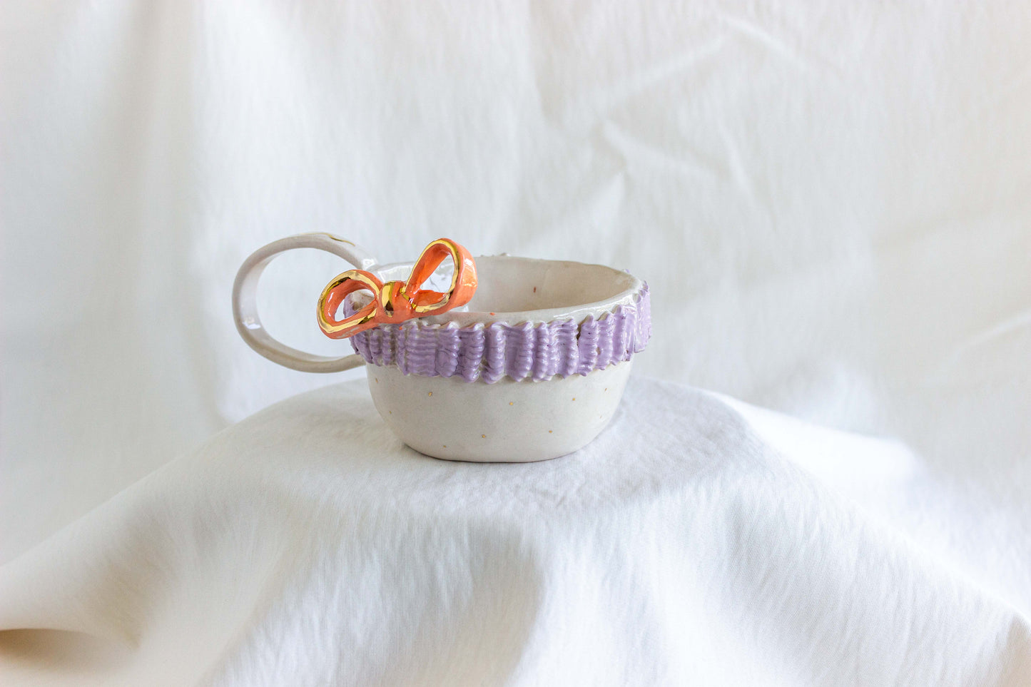 Ribbon Ribbon Mug, 24k Gold Lustre 🎀💗