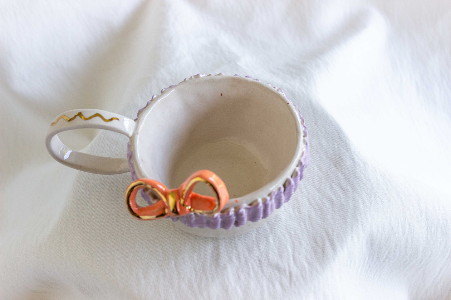 Ribbon Ribbon Mug, 24k Gold Lustre 🎀💗