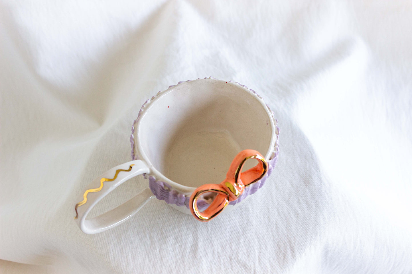 Ribbon Ribbon Mug, 24k Gold Lustre 🎀💗