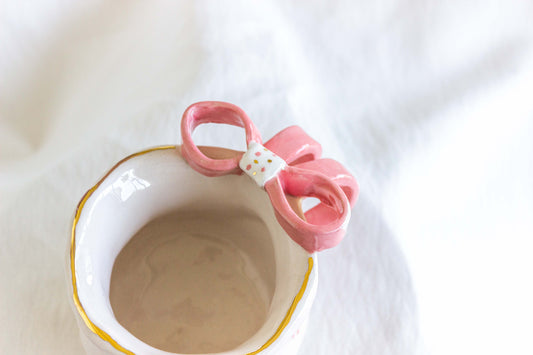 Ribbon Mug 💖✨ 24k Gold Lustre