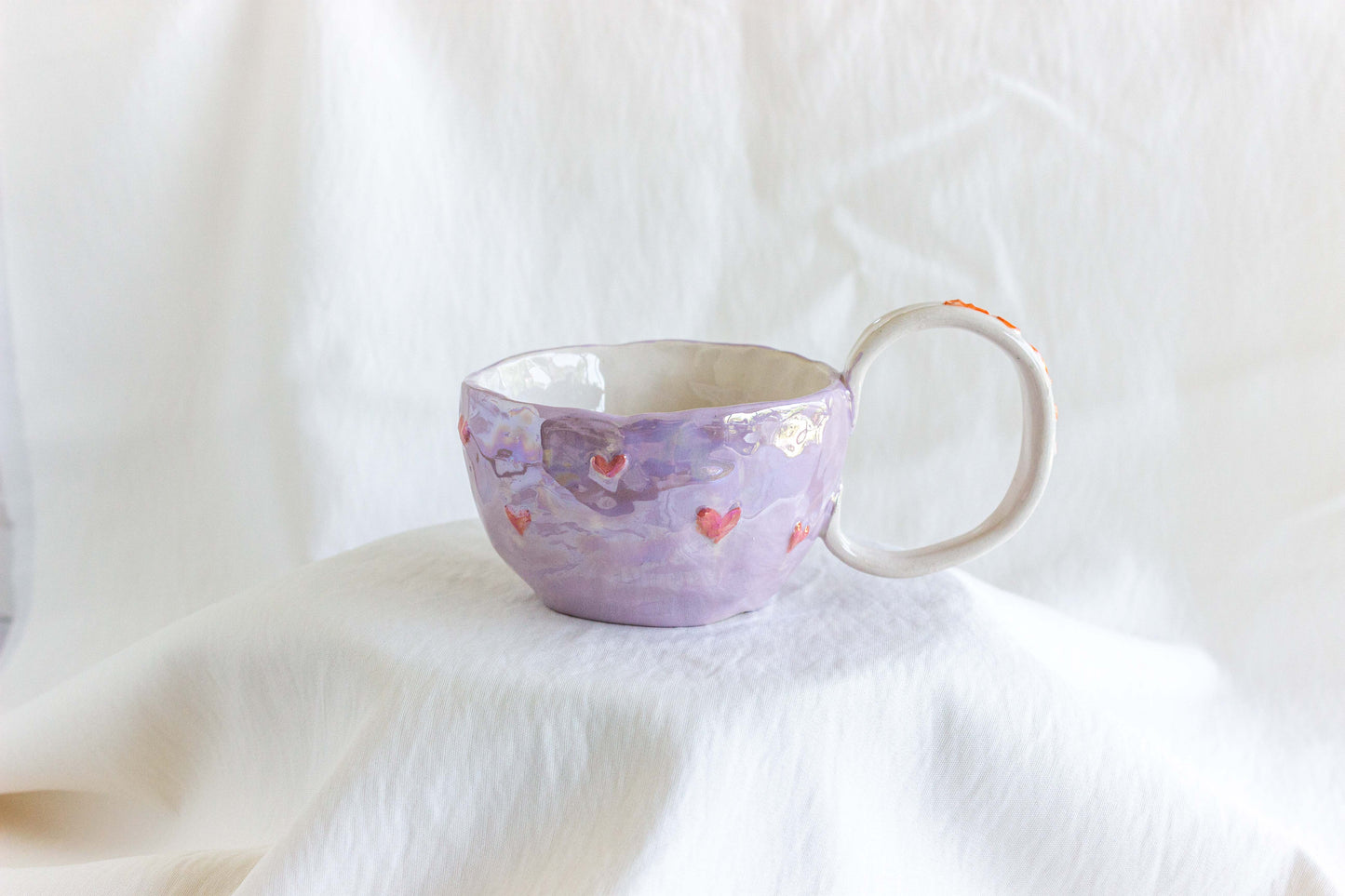 Matcha Girl Mug, Mother of Pearl Lustre 🌿🍒