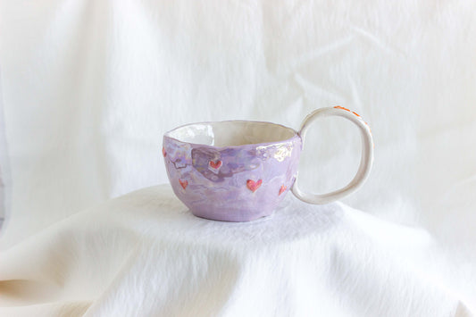 Matcha Girl Mug, Mother of Pearl Lustre 🌿🍒