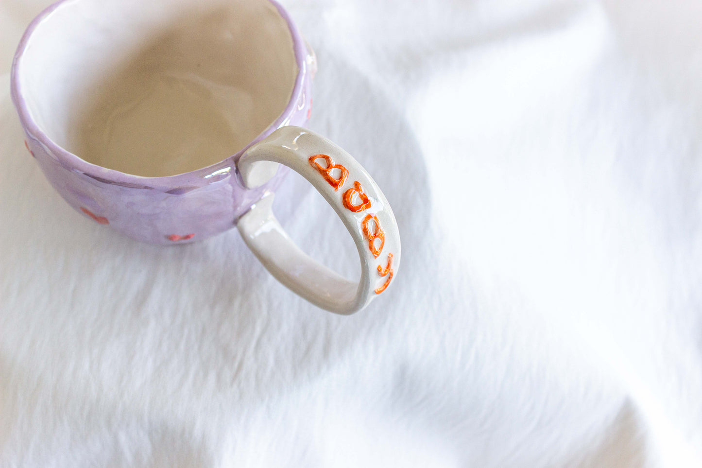 Matcha Girl Mug, Mother of Pearl Lustre 🌿🍒