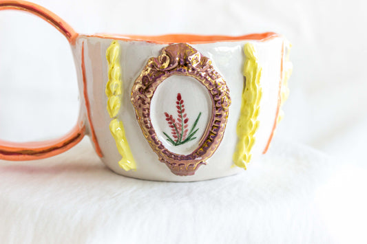 Golden Frame Mug, 24k gold lustre  ✨🌸