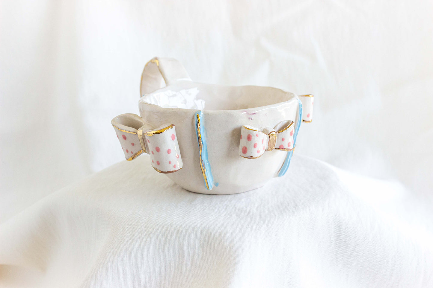 Ribbons All Over Mug, 24k Gold Lustre 🎀💝