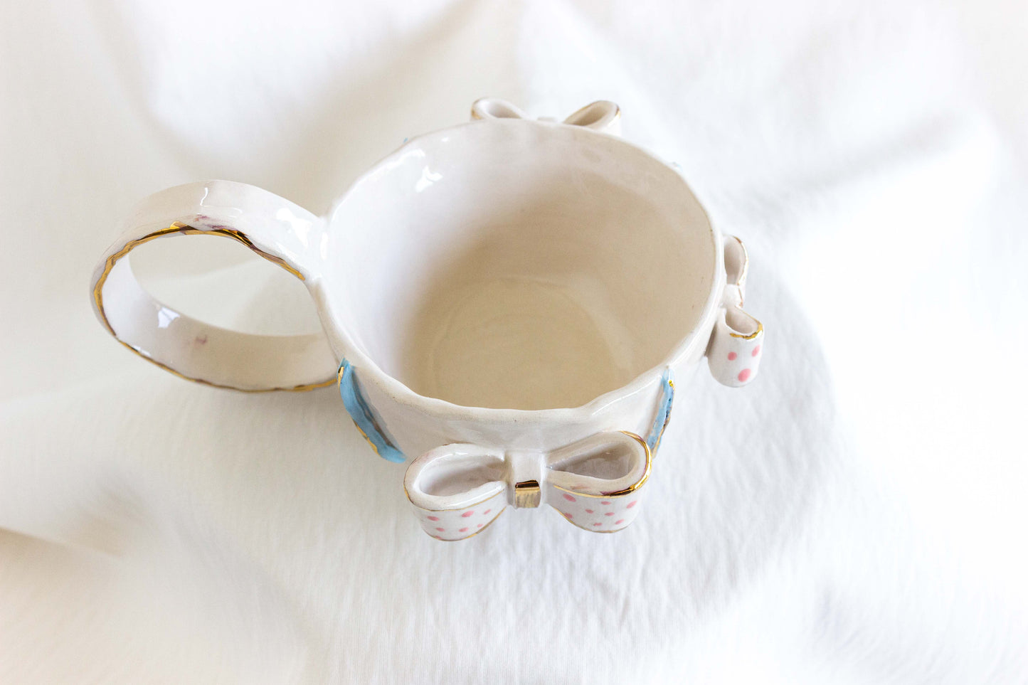 Ribbons All Over Mug, 24k Gold Lustre 🎀💝