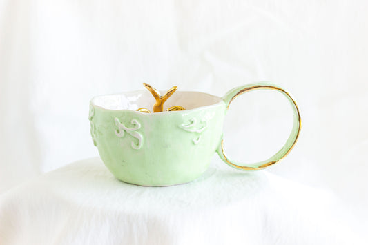 Golden Butterfly Mug, 24k Golden Lustre 🦋✨