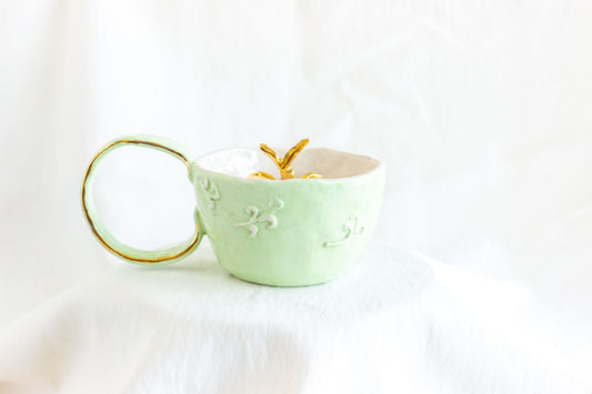 Golden Butterfly Mug, 24k Golden Lustre 🦋✨