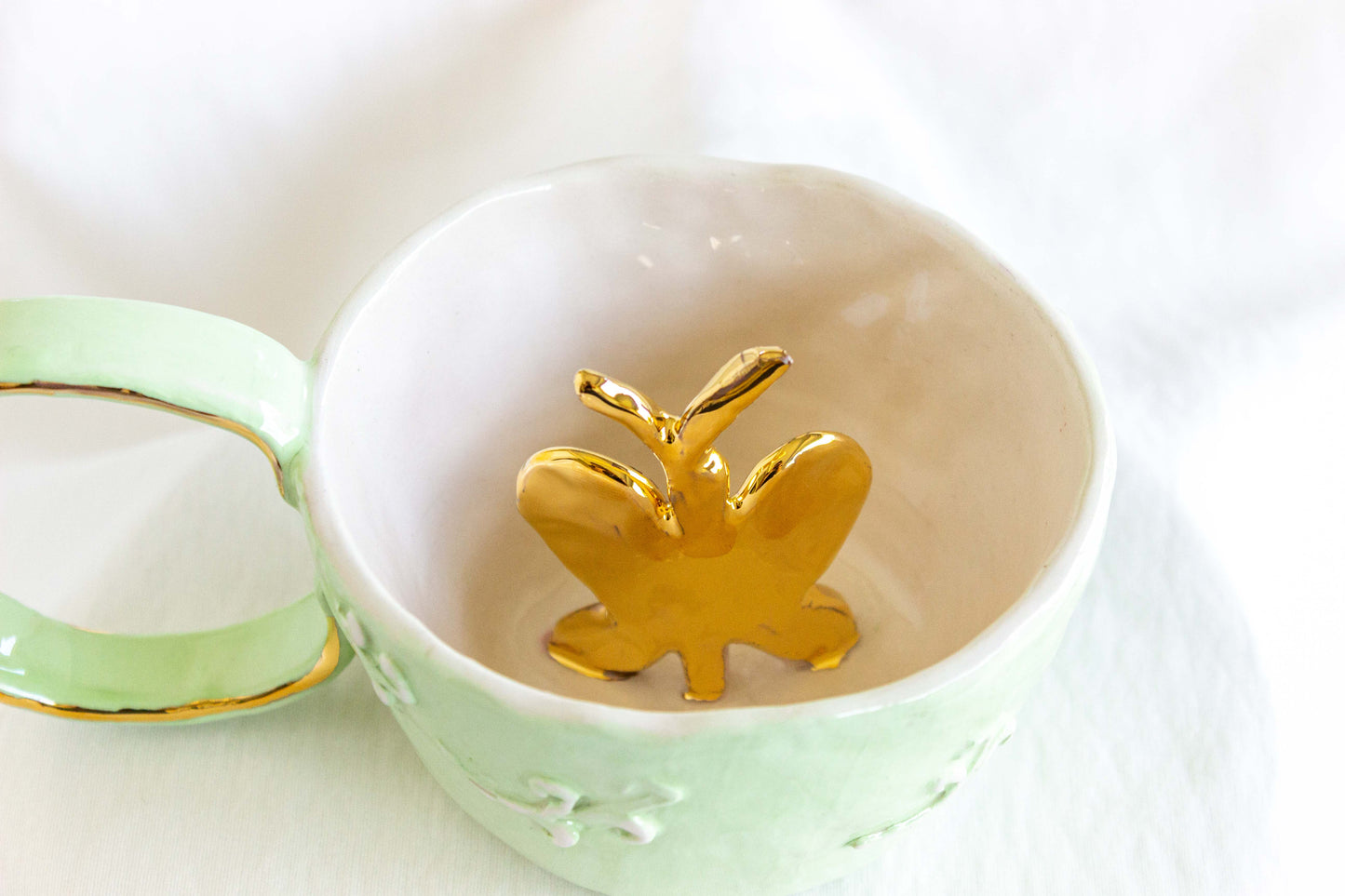 Golden Butterfly Mug, 24k Golden Lustre 🦋✨
