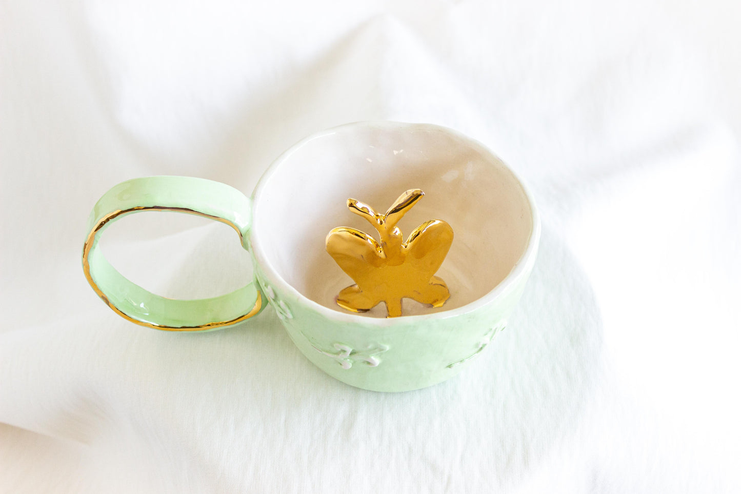 Golden Butterfly Mug, 24k Golden Lustre 🦋✨