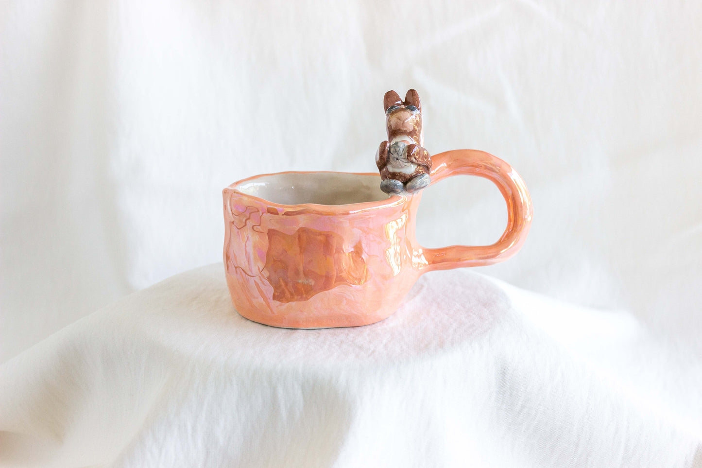 Oh My Squirrel Mug, Mother of Pearl Lustre ✨🐿️🥜